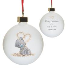 Personalised Me to You Heart Shape Lights Bauble